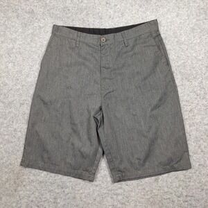 Subculture Shorts Mens 34 Gray Chambray Flat Front Utility Chino